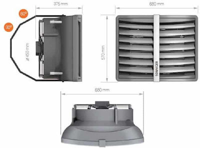 Sonniger Βιομηχανικό Ηλεκτρικό Αερόθερμο Heater R2 250W