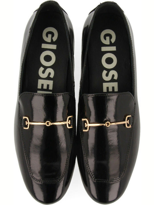 Patent Leather Women's Loafers in Black Color