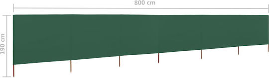 vidaXL в Зелен Цвят 1.6x8.0m