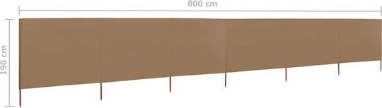vidaXL în Culoarea Maro 1.2x8.0m