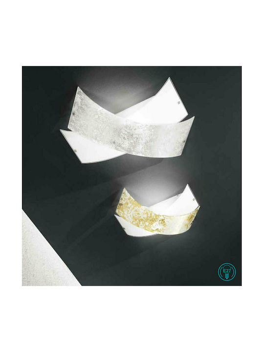 Ondaluce Pl.Flake/Md-Fo Ceiling Mount Light 48cm Gold with Socket E27