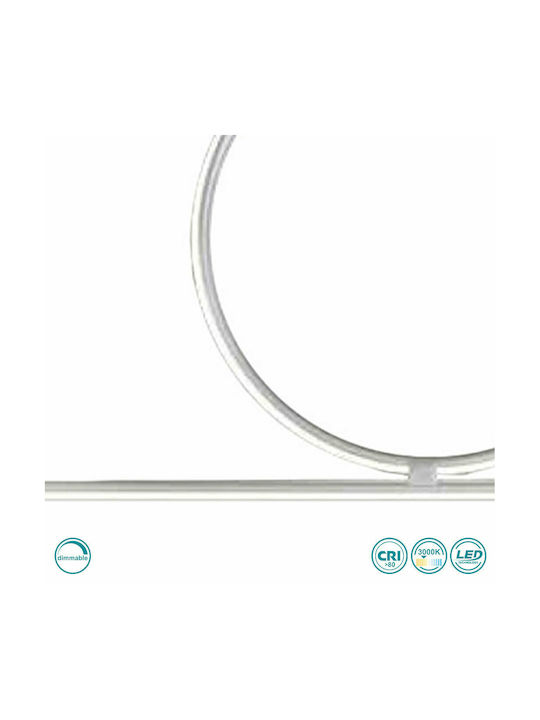Ondaluce Pl.Acrobat.40/Silver Deckenleuchte 100cm Silber mit Integrierter LED