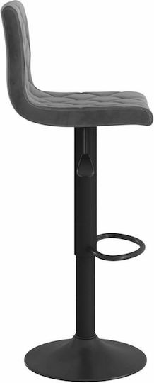 Hocker Bar mit Rückenlehne & Höhenverstellbar Dark Grey 2Stück 40x43x90-111cm