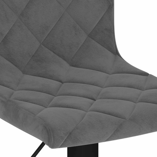 Hocker Bar mit Rückenlehne & Höhenverstellbar Dark Grey 2Stück 40x43x90-111cm