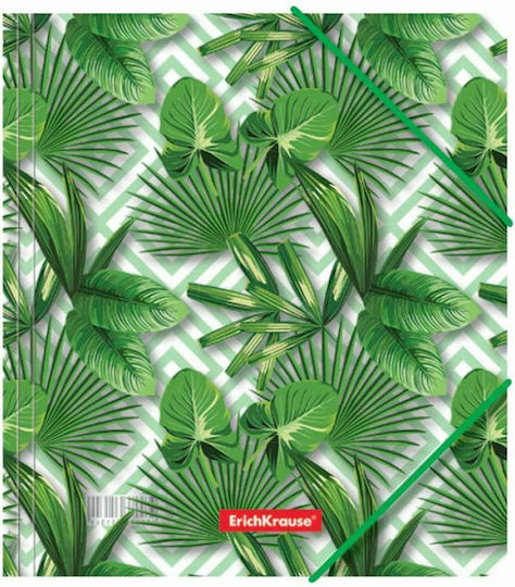 ErichKrause Φάκελος με Λάστιχο για Χαρτί A5 Πράσινος Tropical Leaves