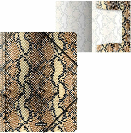 ErichKrause Папка с Маркуч и Уши за Хартия A4 Кафяв Python Print