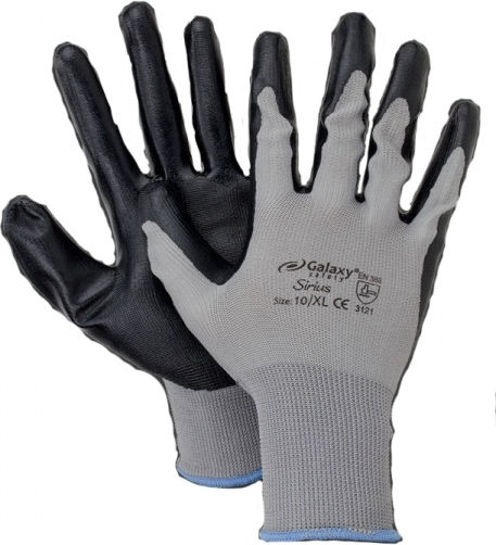 Galaxy Sirius Waterproof Gloves for Work Gray Nitrile 1pcs