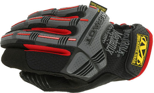 Mechanix Wear M-Pact Gloves for Work Red Synthetic Leather 1pcs