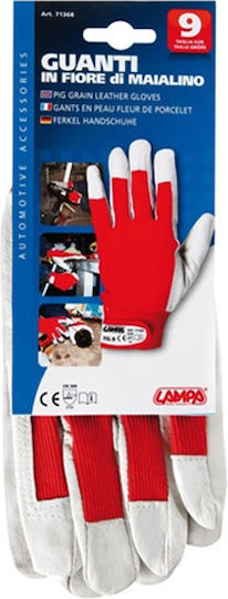 Lampa Gloves for Work Driver White Leather/Cotton 1pcs