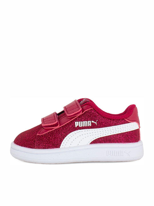 Smash V2 Glitz Glam V Παιδικά Sneakers με Σκρατς Κόκκινα