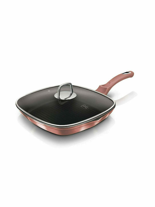 Berlinger Haus i-Rose Collection Grill With Lid made of Aluminum with Stone Coating 28cm