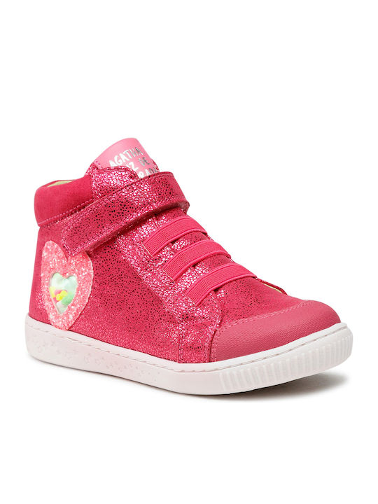 Kinder Sneakers Hoch Anatomisch mit Klettverschluss Rosa