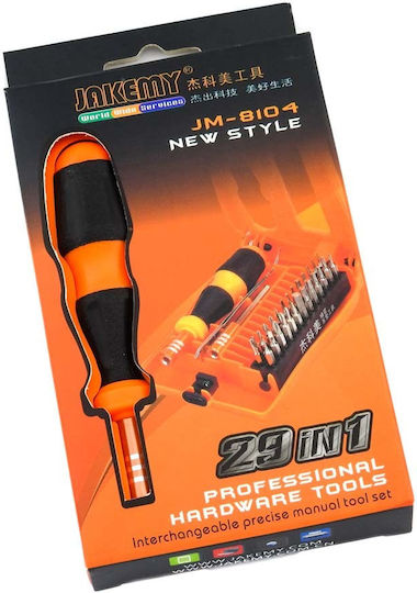 Jakemy Screwdriver with 26 Magnetic Interchangeable Tips