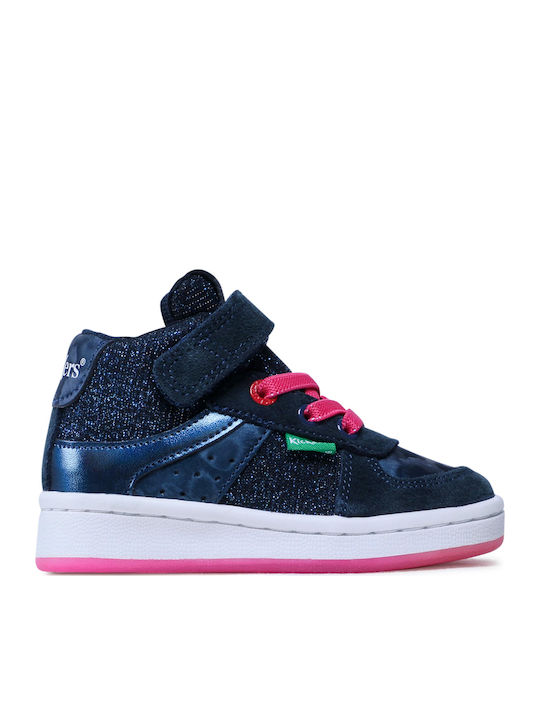 Bilbon Kinder Sneakers Hoch mit Klettverschluss Marineblau