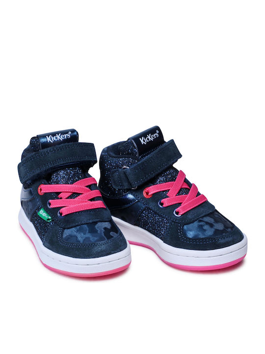 Bilbon Kinder Sneakers Hoch mit Klettverschluss Marineblau