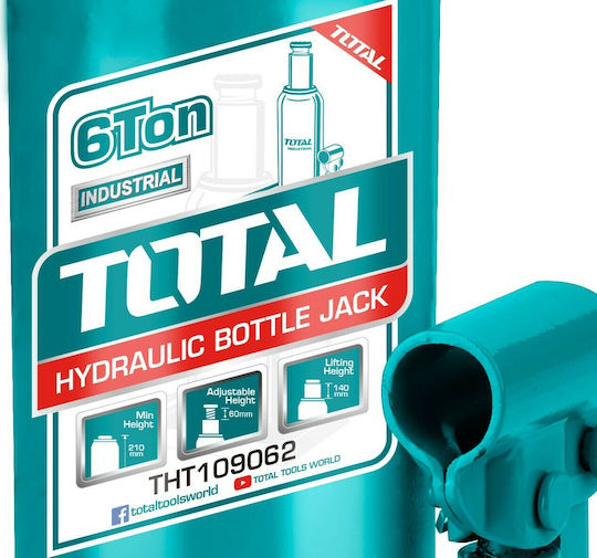 Total Hydraulic Car Jack with Lifting Height up to 41.3cm and Lifting Weight up to 6 Tons