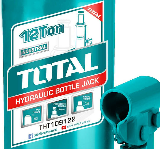 Total Hydraulic Car Jack with Lifting Height up to 46.5cm and Lifting Weight up to 12 Tons