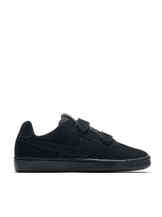 Court Royale Psv Παιδικά Sneakers Ανατομικά με Σκρατς Μαύρα