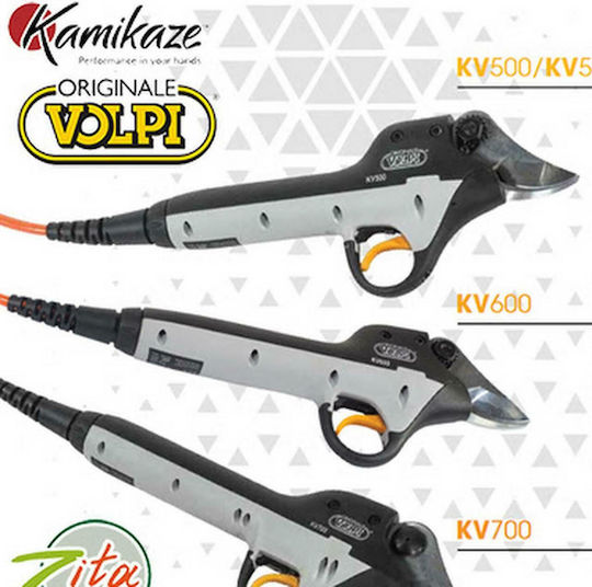 Volpi KV700 Pruning Shears Battery Brushless 44V 1x4.4Ah with Maximum Cutting Diameter 40mm