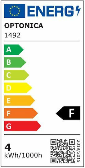 Optonica LED-Lampe 4W 78mm für Fassung E14 und Form P45 Warmes Weiß 400lm