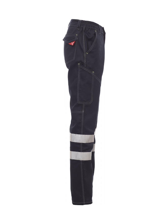 Payper Worker Reflex Reflective Work Trousers Navy Blue made of Cotton