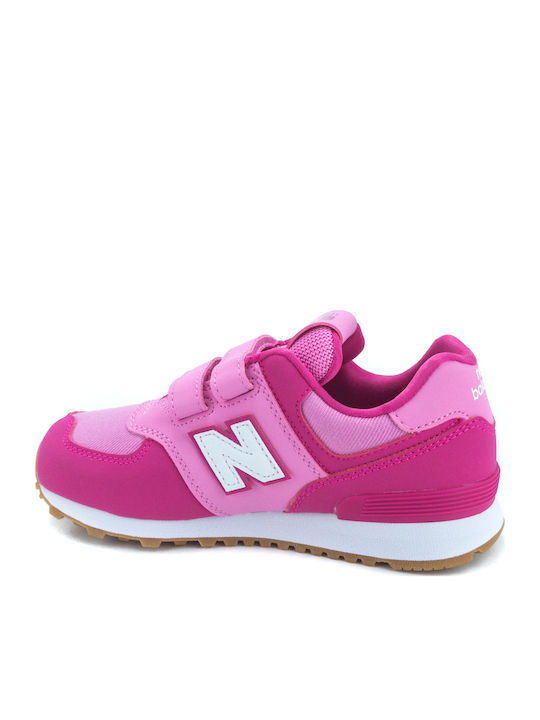 574 Youth Kids Sneakers with Scratch Pink