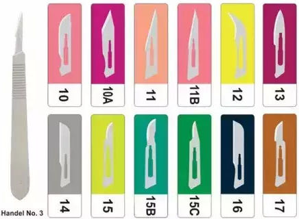 Medical Scalpel with Handle No21 21NS 10 Pieces