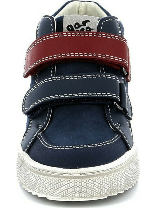 Παιδικά Sneakers High Ανατομικά με Σκρατς Μπλε