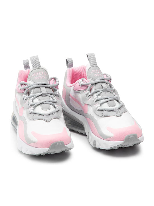 Air Max Air Max 270 React Kids Sports Shoes Running with Laces White