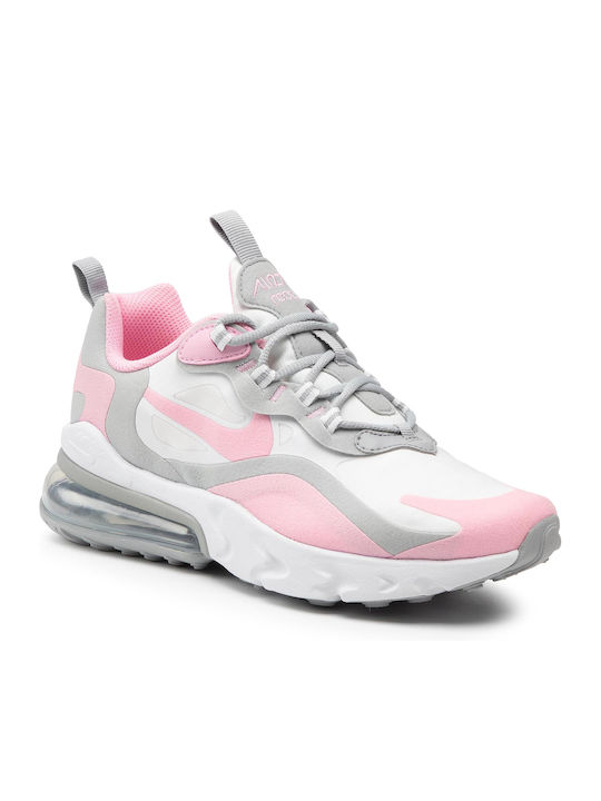 Air Max Air Max 270 React Kids Sports Shoes Running with Laces White
