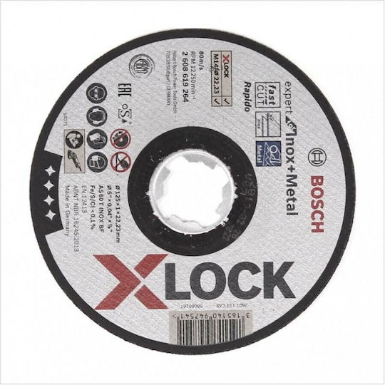 Bosch Disc de tăiere drept X-Lock Expert for Inox Disc de tăiere Metalic 125mm