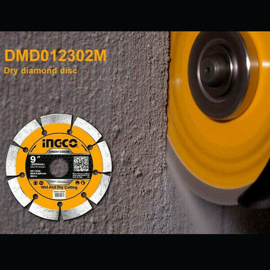 Ingco Δίσκος Κοπής Δομικών Υλικών με 9 Δόντια 230mm
