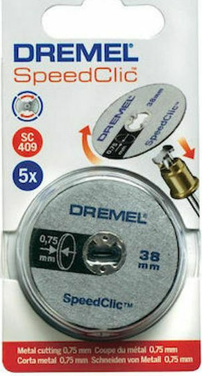 Dremel Precision EZ SpeedClic SC409 Cutting Disc Metal Hole Diameter 38mm 5pcs