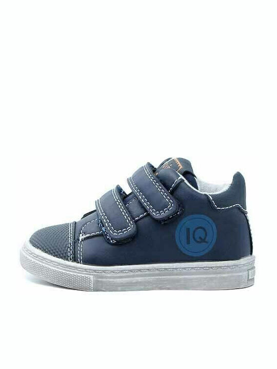 Pedro 135 Παιδικά Sneakers High Ανατομικά με Σκρατς Navy Μπλε
