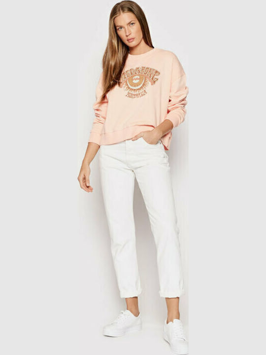 Sunny Wave Cropped Women's Sweatshirt Peachy Daze
