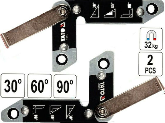 Yato Magnetic Aids Adhesive Magnetic Bases 32kg YT-08723 2pcs