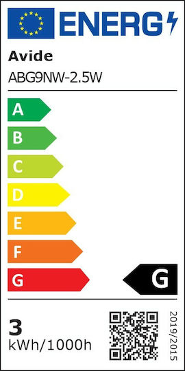 Avide ABG9NW-2.5W Λάμπα LED 2.5W για Ντουί G9 Φυσικό Λευκό 190lm