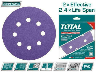 Total Exzenterschleifer Blatt K120 / K40 / K60 / K80 mit 8 Löchern 150x150mm Set 10Stück