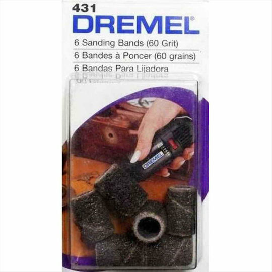 Dremel 431 Multi-Tool Sanding Belt K60 6.4x6.4mm Set 6pcs