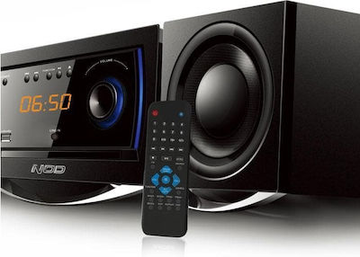 NOD Ηχοσύστημα 2 MHS-001BL 30W cu CD / Media digitale Player și Bluetooth Negru