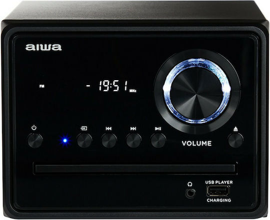 Aiwa Ηχοσύστημα 2.0 MSBTU-300 20W με CD / Digital Media Player, WiFi και Bluetooth Μαύρο