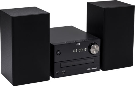 JVC Ηχοσύστημα 2.0 UX-C25DAB 14W με CD / Digital Media Player, WiFi και Bluetooth Μαύρο