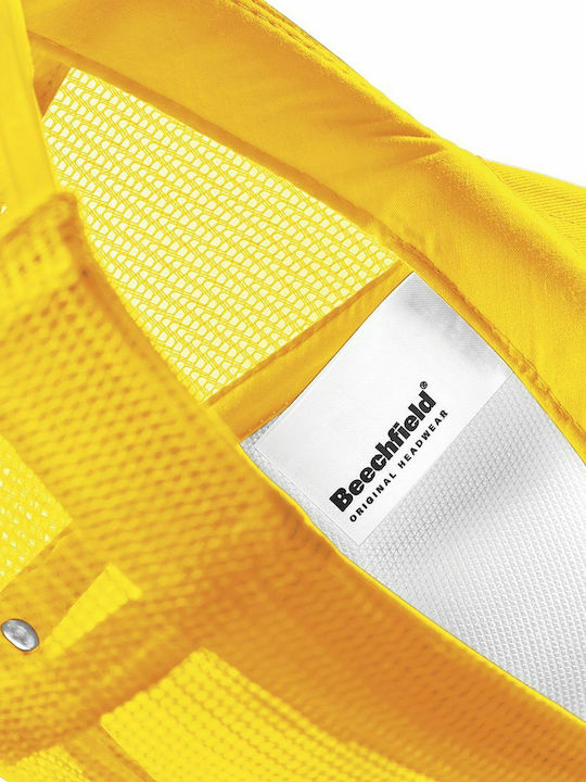 B645 Jockey mit Netz und geradem Schirm Yellow / White