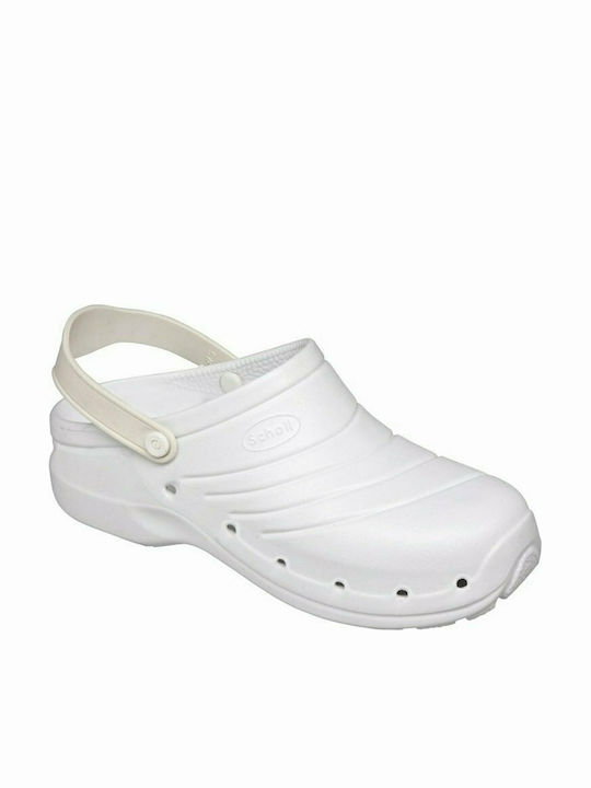 Scholl Work Light Анатомични Клоги Бял