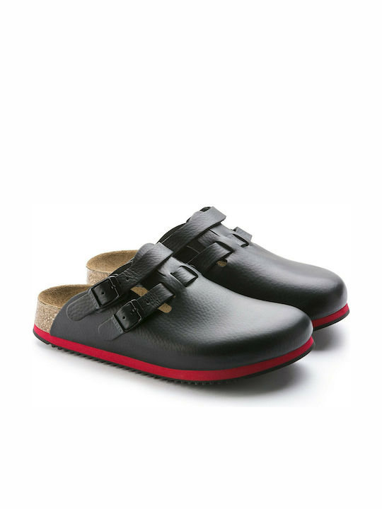 Birkenstock Kay SL Professional Δερμάτινα Ανατομικά Σαμπό Μαύρα