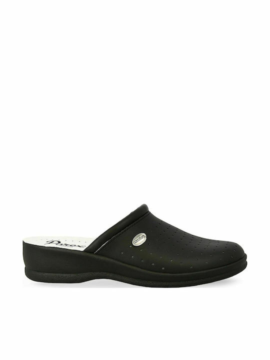 Parex Women's Leather Anatomic Clogs Black