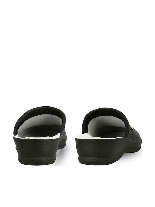 Parex Women's Leather Anatomic Clogs Black