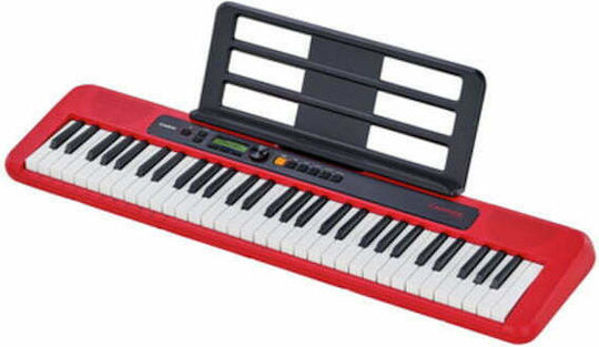Casio Keyboard CT-S200 with 61 Keys Standard Touch with Music Stand Red
