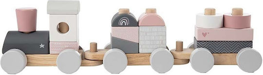 Label Label Όχημα Stacking Train από Ξύλο για 18+ Μηνών