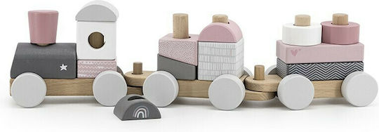 Label Label Όχημα Stacking Train από Ξύλο για 18+ Μηνών